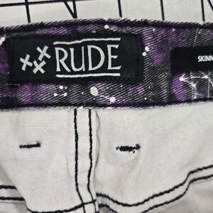Hottopic RUDE Constellation jean shorts (Men's) (32 x 32)